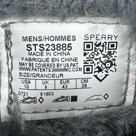 Sperry Authentic Original Float Cozy Boat Shoe Mens Size 10 Gray Faux Fur Lined - Picture 13 of 13